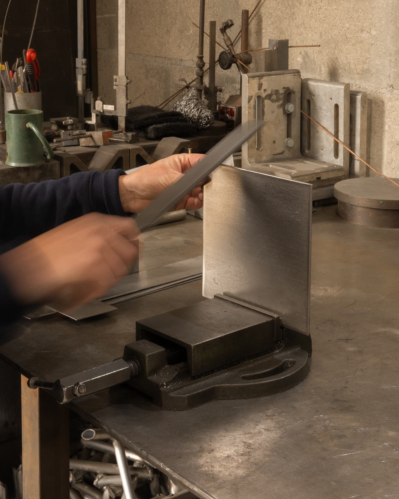 Atelier, travail de l'acier